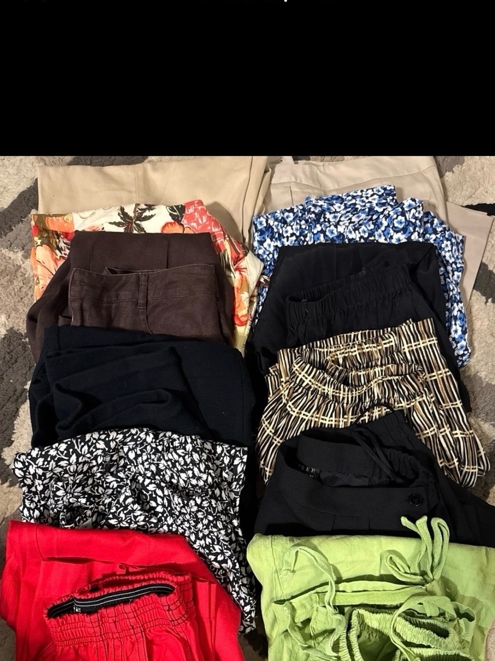 Assorted Women's Pants & Jumpsuits - Black, Red, Green, Brown, Blue, Floral